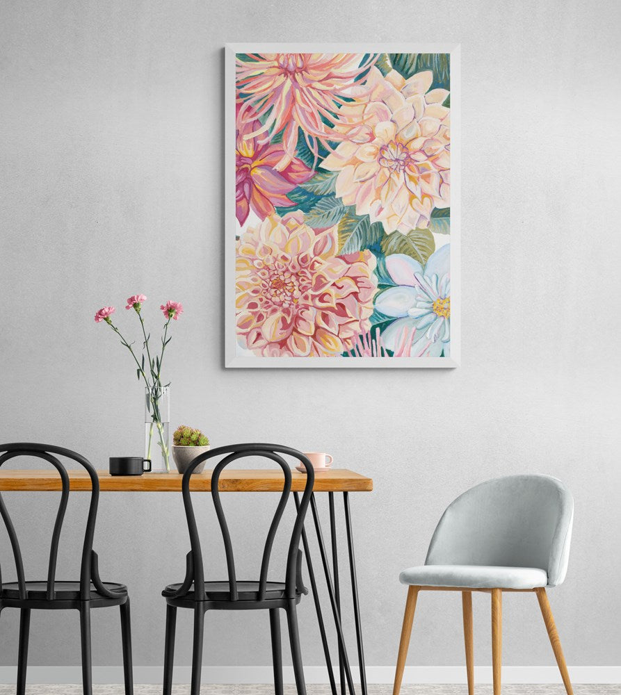 Dahlia Blossoms Print