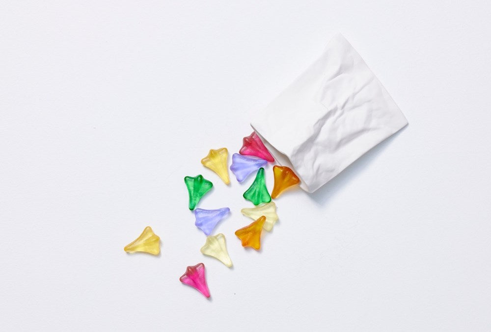 Lolly Bag with 12 Glass Lollies